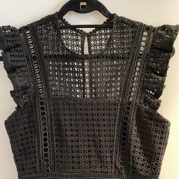 WHISTLES | Gorgeous Black Lace Dress - Picture 3 of 7